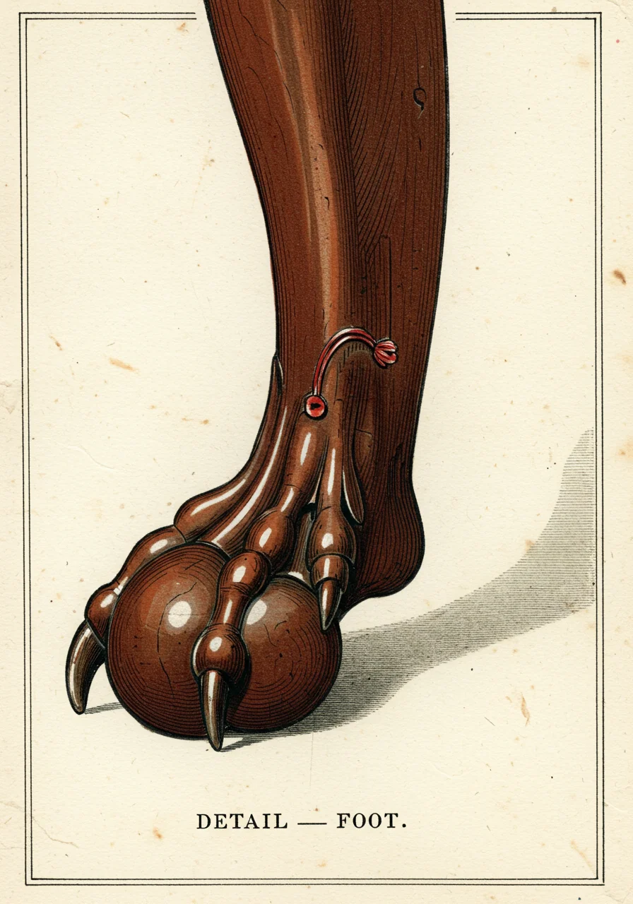 A close detail of a Chippendale ball-and-claw foot on cabriole leg — the canonical English rococo form-signature in carved mahogany
