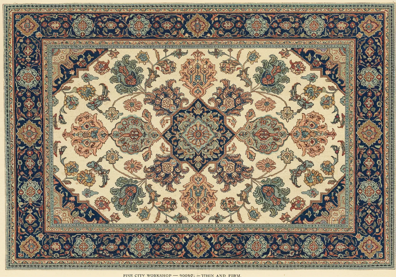 A Senneh rug — fine Kurdish city workshop, distinct Senneh knot, lighter handle than Hamadan