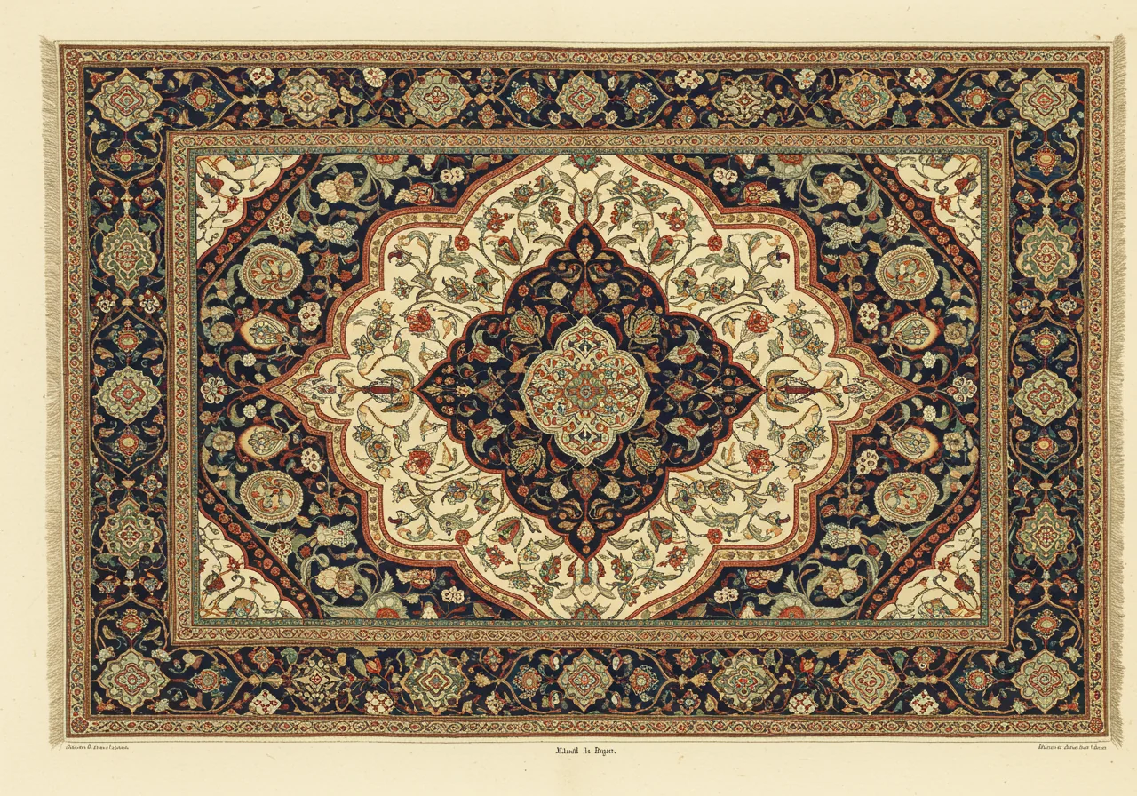 A 16th-c Ottoman Bursa / Istanbul court silk workshop carpet — the older Ottoman court silk tradition