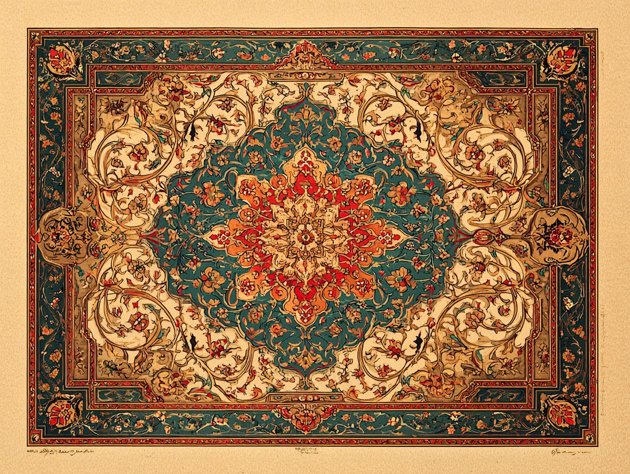 A 16th-c Safavid Isfahan court carpet under Shah Abbas — the silk-warp court apex