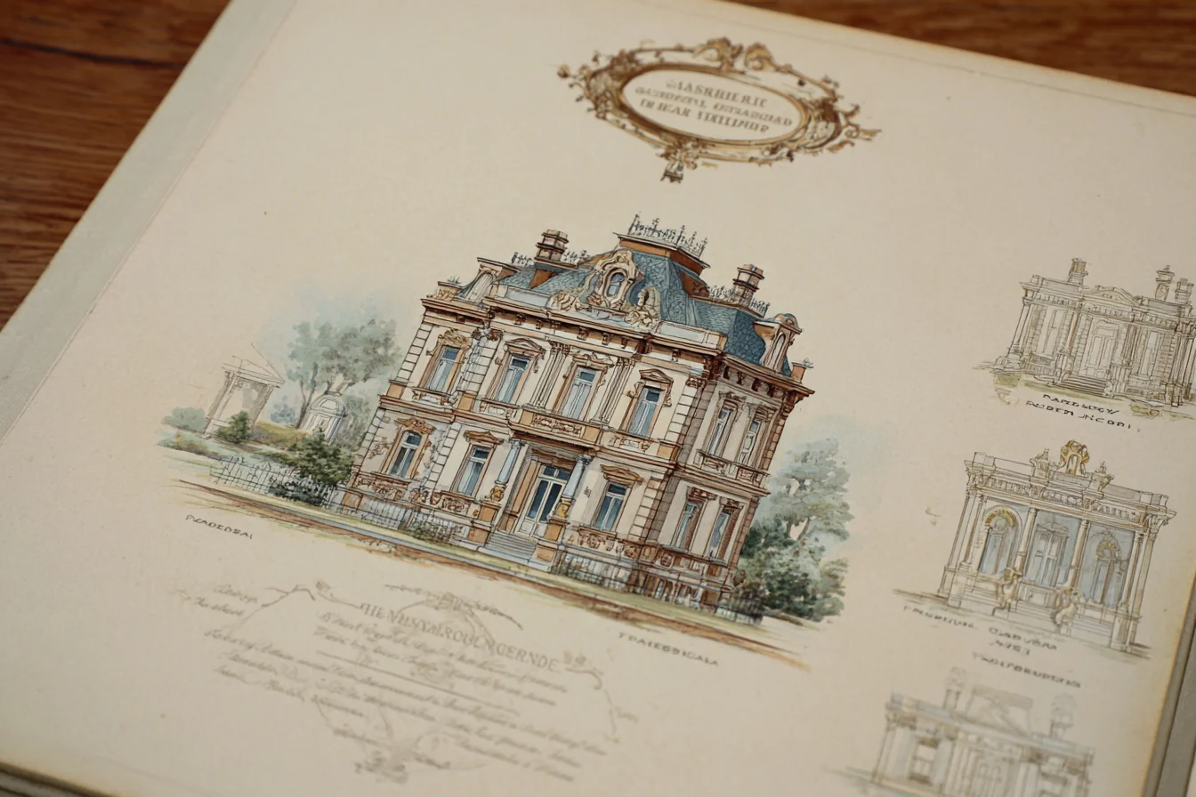 A page from a Florentine cabinet-maker's pattern book of the 16th c — cassone, credenza, sgabello, savonarola chair