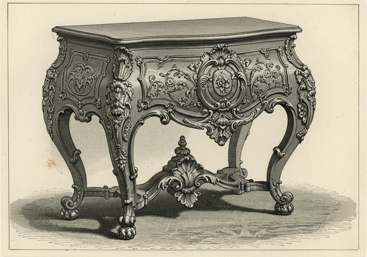 A Spanish Rococo piece — Iberian sibling with different palette and form