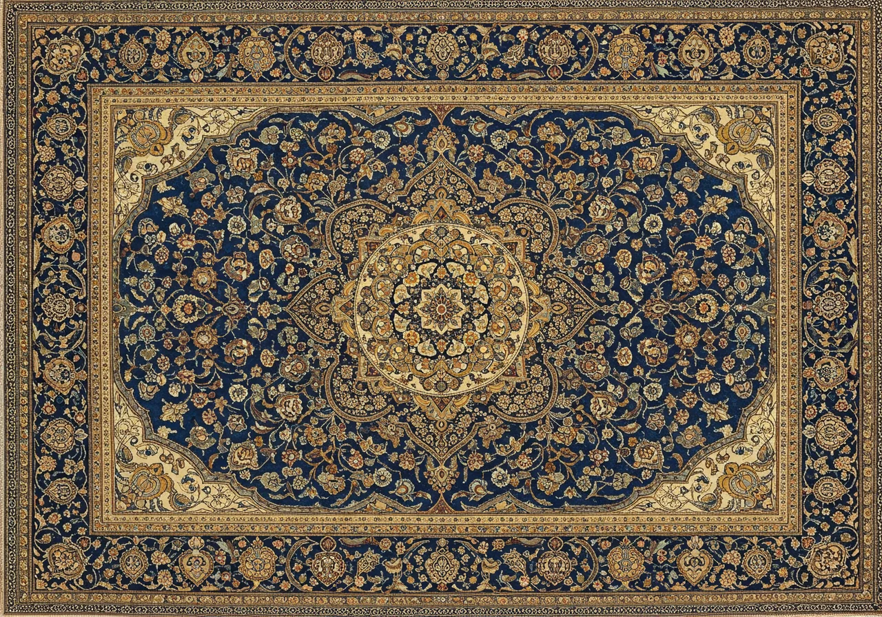 The Ardabil carpet, 1539-40, signed by Maqsud of Kashan — the 16th-century Safavid silk-warp Kashan court carpet now in the Victoria and Albert Museum