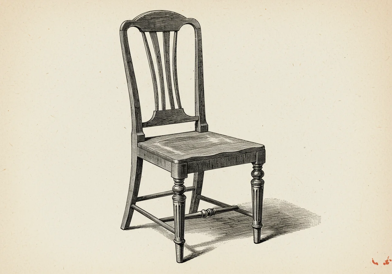 An American Federal chair — colonial American descendant of Sheraton and Hepplewhite, often combining both registers