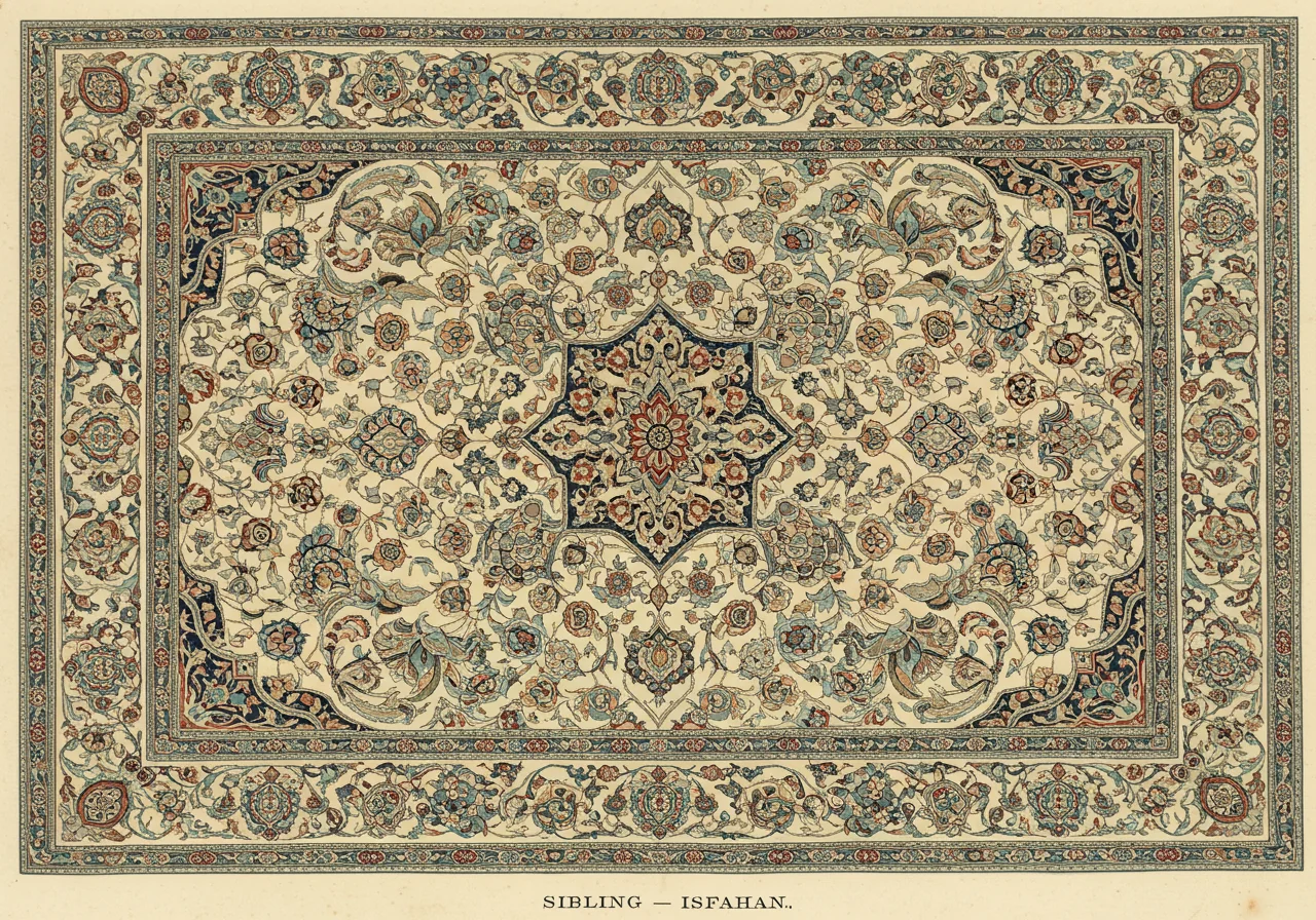An Isfahan rug with extraordinarily fine knot count on a silk warp foundation, intricate central medallion on a pale ivory ground, densely-packed curvilinear floral field with cloud-bands and palmettes